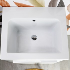 Vasca in ceramica York Design 60x51 Smaltata Lucida