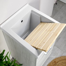Lavarredo 45x50 KLARA Olmo Bianco con lavatoio Ticino e Asse di Lavaggio