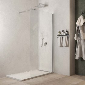 Parete Walk-In in cristallo temperato 8 mm profilo cromato GARDEN
