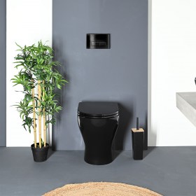 Wc Bidet Combinato Nero Lucido ZETA