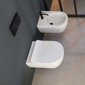 Wc Twist e Bidet Sospesi Glam Scarabeo Ceramiche