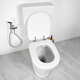 WC con Funzione BIDET SENIOR H 50 con Cassetta Ideali per la Terza Età, Disabili ed Anziani 