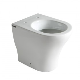 Wc a Terra Filo Parete Zeta in ceramica Bianco Lucido