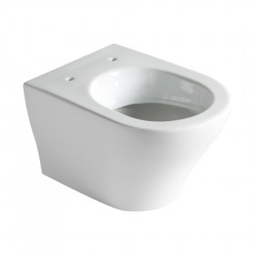 Wc sospeso Filo Parete Zeta in ceramica Bianco Lucido