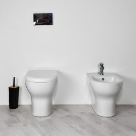 Wc e Bidet linea ZENTRUM di Vitra Vista Frontale 